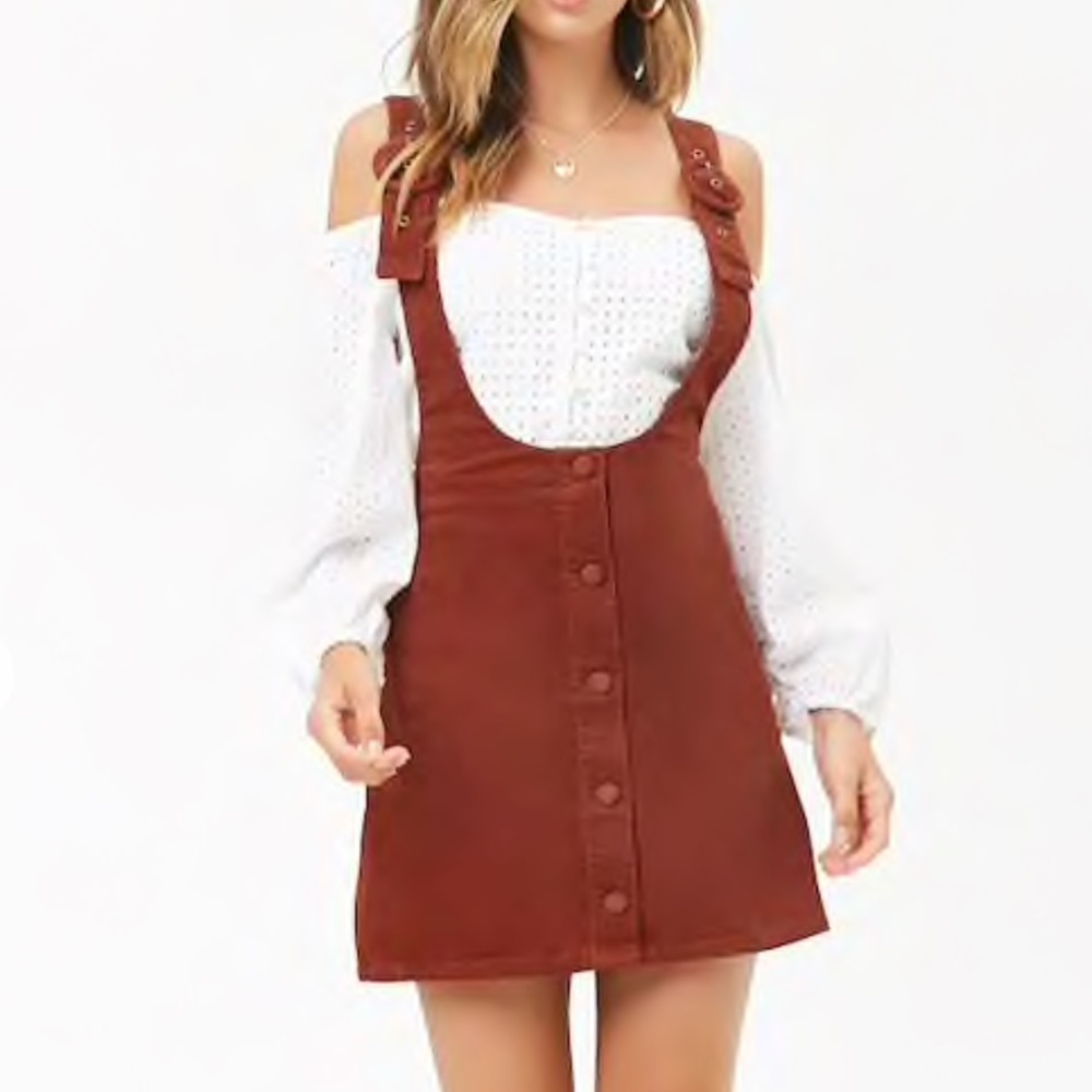 Corduroy overall dress